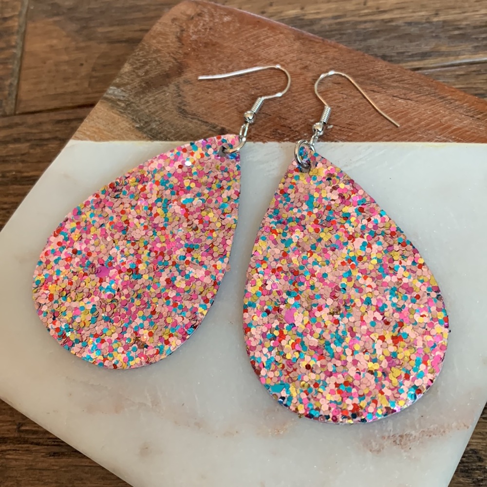 Candy Glitter Teardrop Earrings